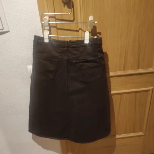 Falda vaquera marrón chocolate