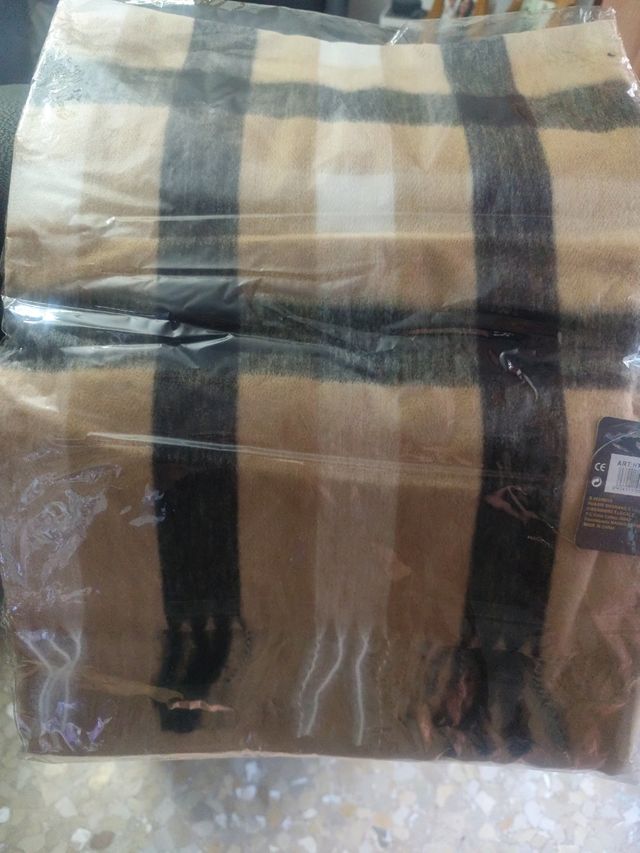 Bufanda de cachemir a cuadros