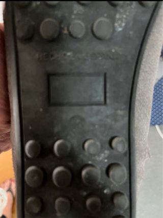 Botín de piel vuelta gris con cordones talla 39