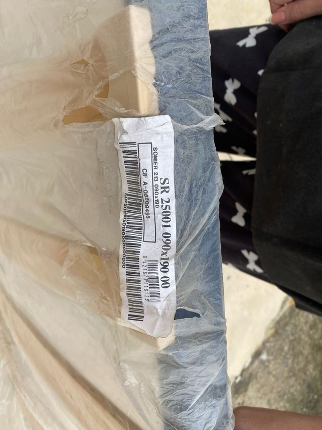 Somier 90x1,90 Metal y Madera