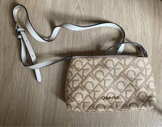 Bolso Calvin Klein Beige y Blanco