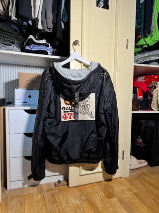 Chaqueta Bomber Negra y Gris