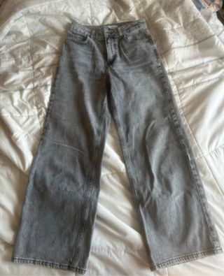 Pantalón ancho Zara gris