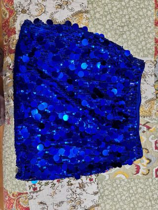 Falda de lentejuelas azul