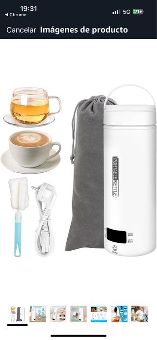 Hervidor Agua Electrico 500ML, calentar Leche café