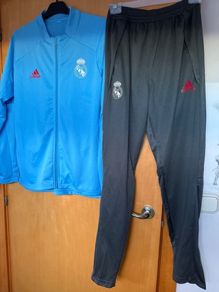Chándal Real Madrid Adidas Azul y Gris