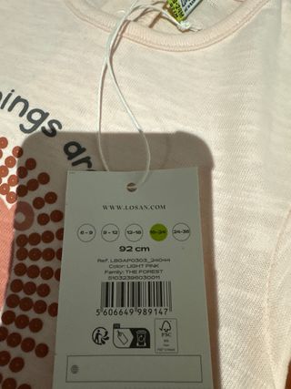 Camiseta niña Losan rosa