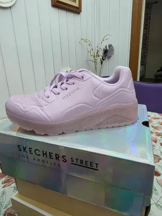 Zapatillas Skechers Mujer Morado/Rosa
