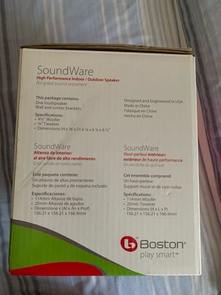 Altavoz Boston Acoustics Blanco
gran sonido .