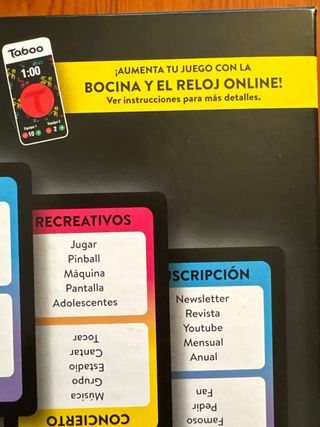 Tabú Juego de Mesa