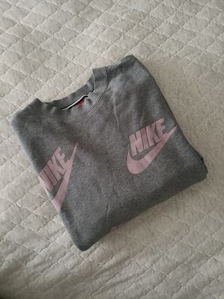 Sudadera Nike Gris y Rosa Talla M