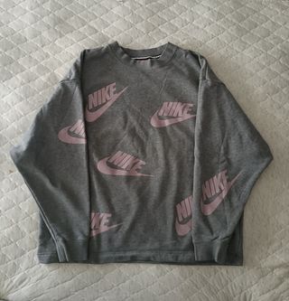 Sudadera Nike Gris y Rosa Talla M