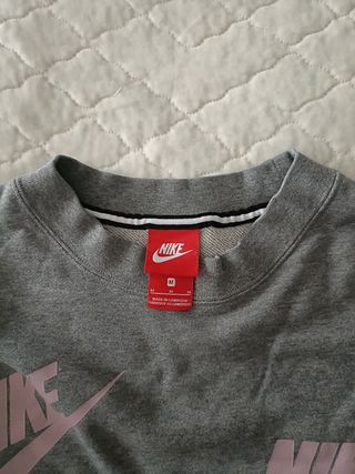 Sudadera Nike Gris y Rosa Talla M