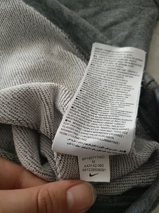 Sudadera Nike Gris y Rosa Talla M