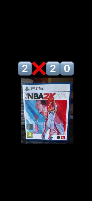2️⃣ Juego PS5 NBA 2K22  1️⃣5️⃣€