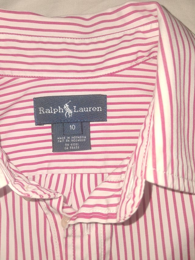 Camisa Ralph Lauren Rayas Niño Talla 10
