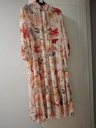 Vestido largo estampado floral