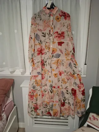 Vestido largo estampado floral