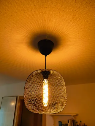 Lámpara colgante Ikea negra metal