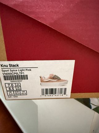 Vans Knu Stack Rosa y Blanco