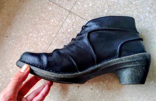 Botines de piel negros mujer