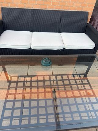 Conjunto Sofá y Mesa Terraza Exterior