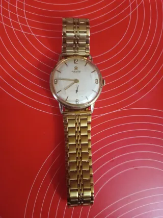 Reloj Revue chapado en oro de 20MC, antiguo 1937.