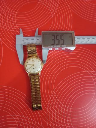 Reloj Revue chapado en oro de 20MC, antiguo 1937.