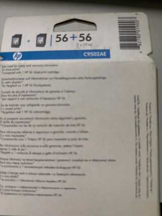 Cartuchos Tinta HP 56 Negro 2 Unidades