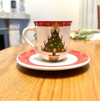 3 Chávenas Café Natal Porcelana