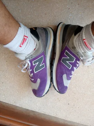 Zapatillas New Balance Clásicas Azul/Naranja