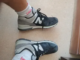 Zapatillas New Balance Clásicas Azul/Naranja