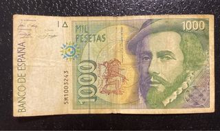 Billete 1000 pesetas España 1992