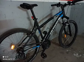 Bicicleta Rockrider 340 Negra/Azul