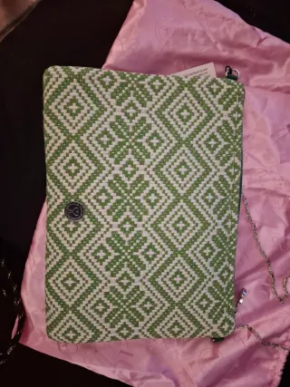 Bolso Lola Casademunt verde abalorios