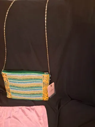 Bolso Lola Casademunt verde abalorios