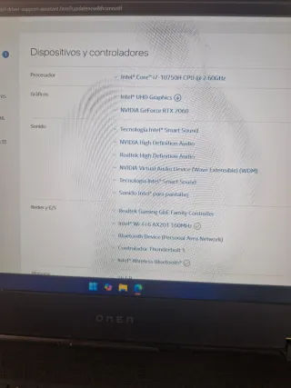 Portátil HP Omen 15 Negro