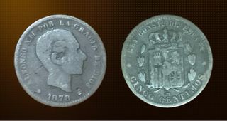 Monedas antiguas 1870-1879