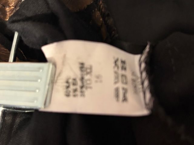 Falda midi marrón con detalles dorados Talla L