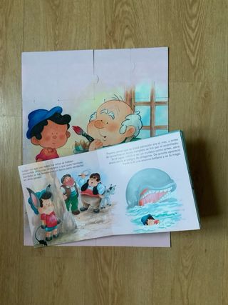 Cuento Pinocho con puzzle gigante