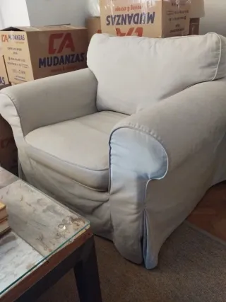 Sillón Ektorp Ikea beige tela