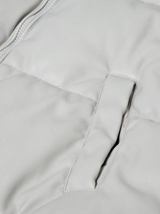 Chaleco acolchado mujer beige