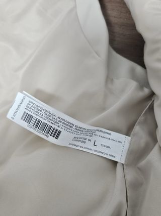 Chaleco acolchado mujer beige
