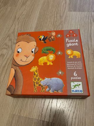 Puzzle Gigante Djeco 6 Puzzles Animales
