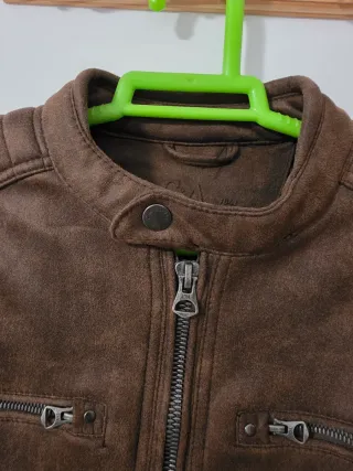Chaqueta Cuero Sintético Marrón