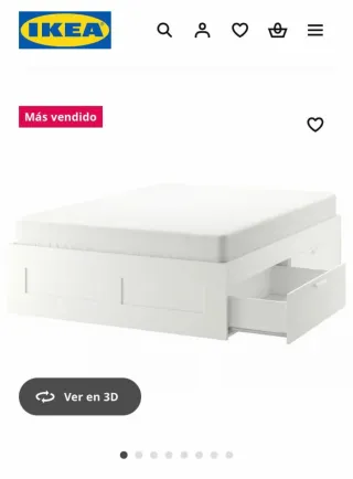 Colchón, Base con cajones, Funda nórdica IKEA 