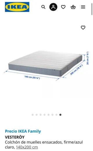 Colchón, Base con cajones, Funda nórdica IKEA 