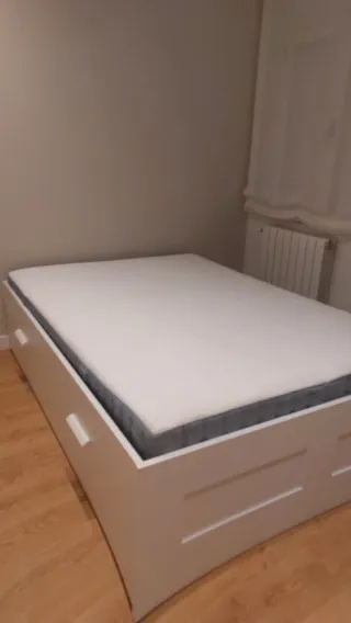 Colchón, Base con cajones, Funda nórdica IKEA 