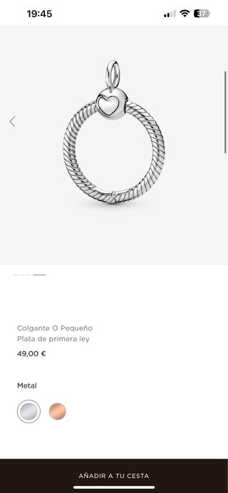 Pandora Colgante O Corazón Plata original.