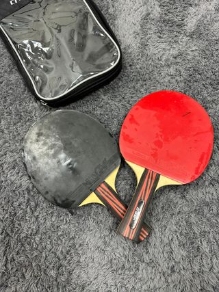 Palas de ping pong madera y goma